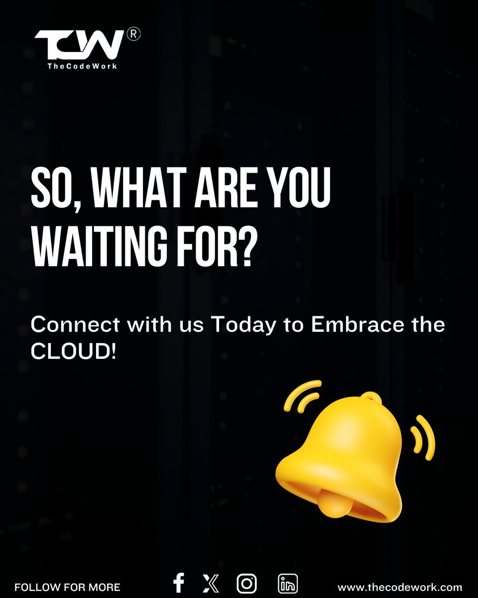 thecodework's tweet image. So, what are you waiting for?
Connect with us Today to Embrace the CLOUD! @thecodework
#CloudComputing #business #thecodework