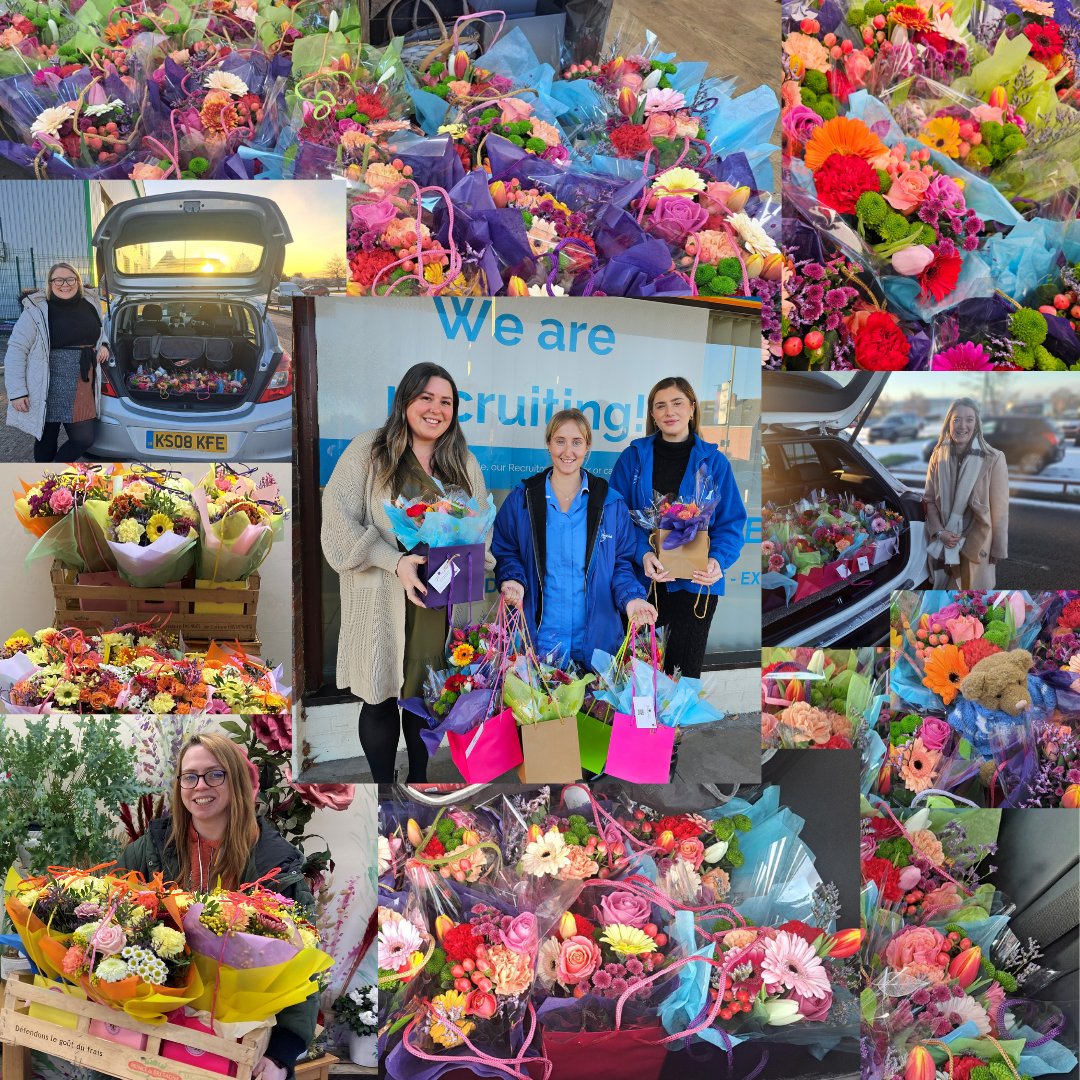 what a lovely week we have had here at Bluebird care Shropshire. We delivered hundreds of flowers to our marvelous customers to cheer them up on Blue Monday. 💐