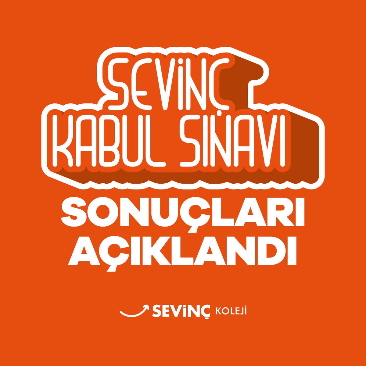 Sevinç Kabul Sınav Sonuçları Açıklandı...! 
Sınava Katıldığınız Şubeyle İletişim Geçebilirsiniz.

#SevinçEğitimKurumları
#SevinçKursMerkezi
#SevinçKoleji
#SevinçAnaokulu