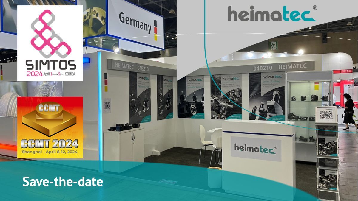 heimatec_GmbH's tweet image. 𝐒𝐚𝐯𝐞-𝐭𝐡𝐞-𝐝𝐚𝐭𝐞
In April, we will once again be represented at international trade fairs. Together with our trade partner #GSTools, we will be at #SIMTOS in Korea and we will be at the #CCMT in China with #Madaula.

#heimatec #precisiontools #tradepartner #tradefair