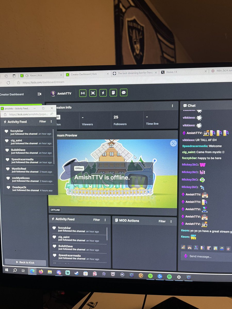 Big shoutout to everyone who came by the stream tonight, 25/75 followers till we get that sub button! Big shoutouts to <a href="/UrInGoodsHands/">GoodsGotGame</a> and <a href="/MystiicReal/">💯</a> for the shoutouts and <a href="/VikkieXO/">Vikkiexo</a> for the big host! We in this for the long haul <a href="/KickStreaming/">KICK</a> .