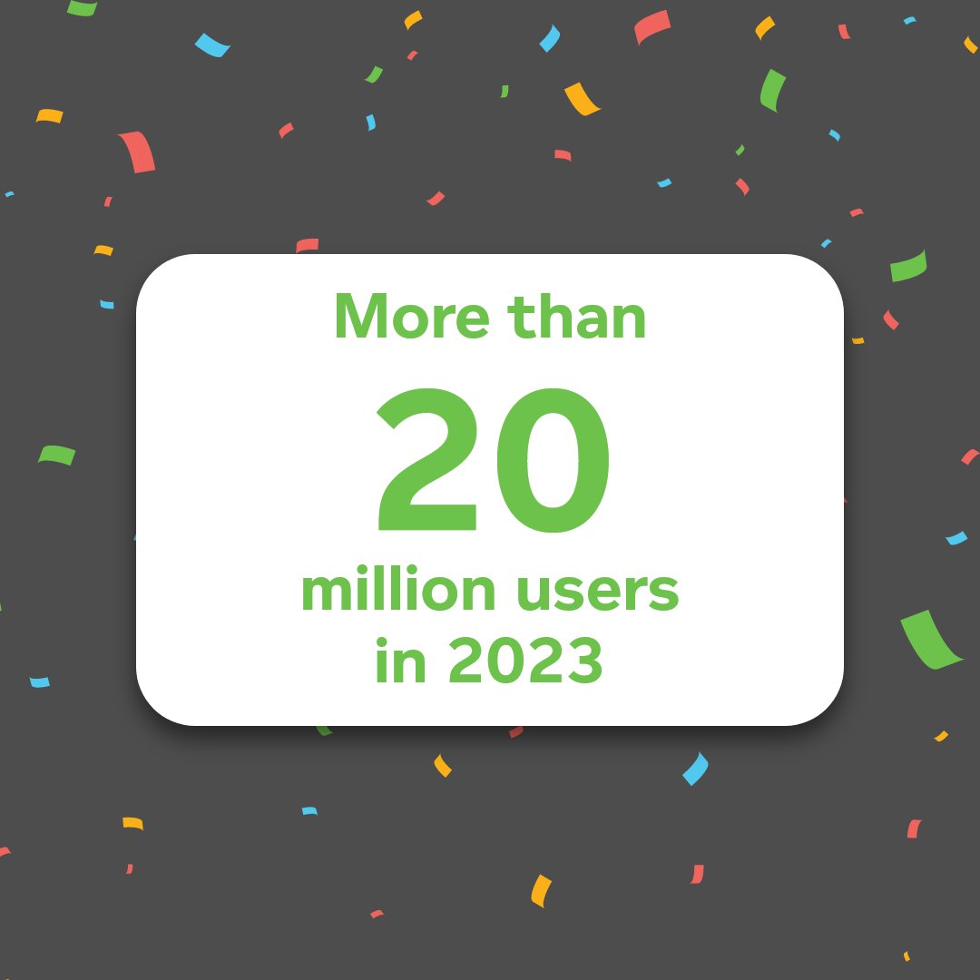 Exciting 2023 highlight! 🎊 

More than 20 million drivers have simplified their parking with PayByPhone 🚀

Whether you use the app in the US, Canada, UK, France, Germany or Switzerland... Thank you so much! 💚