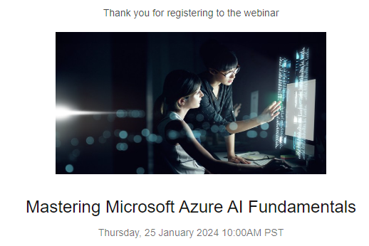 WeekendDataSage's tweet image. Free Webinar Alert 🚨

Mastering Microsoft Azure AI Fundamentals on 25 Jan
A must attend for beginners!

Register yourself here -
mygreatlearning.com/webinar/master…