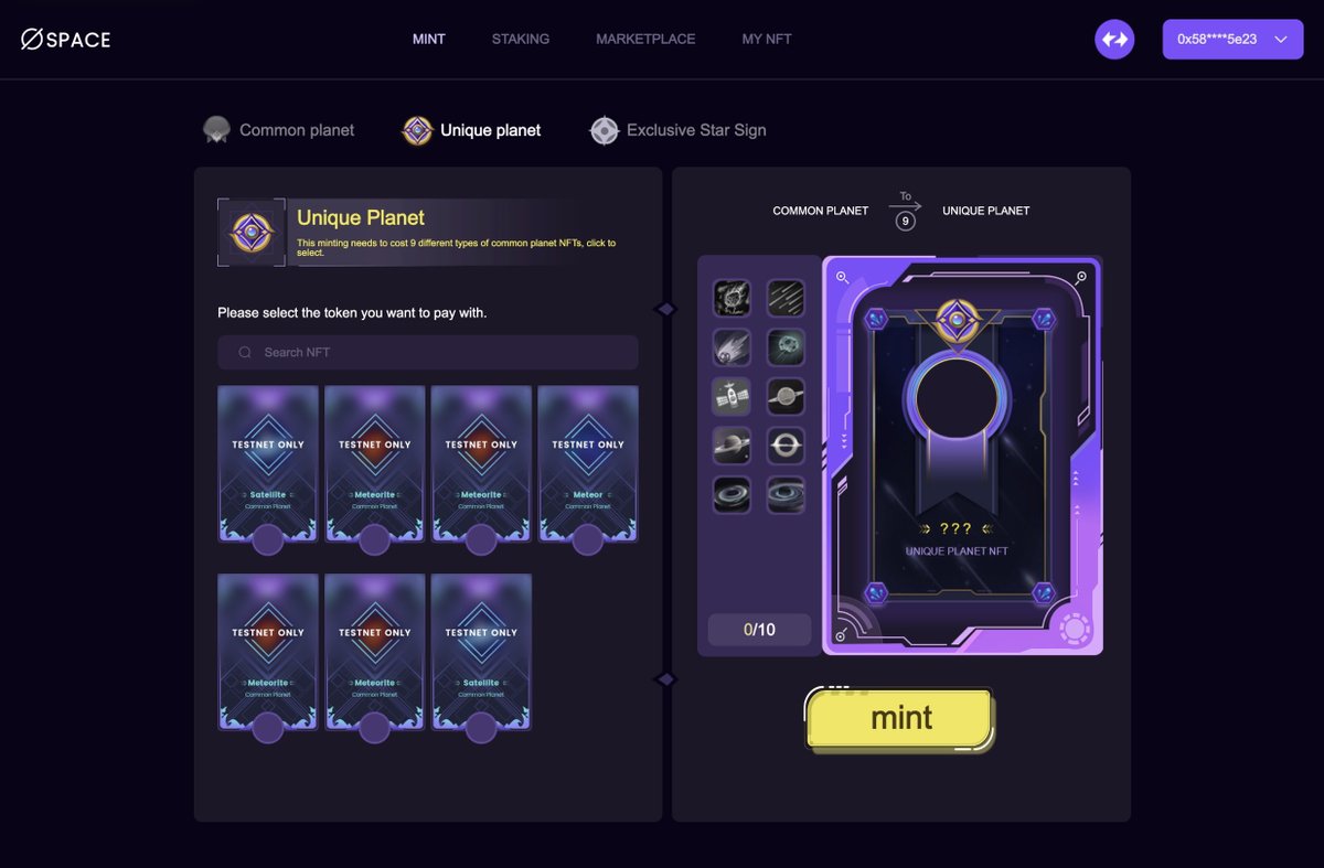 SpaceFi 2.0 Upgrade 3 - Planet NFT🪐

There'll be two important updates, besides staking and bonus, etc.

🧑‍🌾Higher APR:
NFT staking will get a higher APR and can be used to boost other farm pools' APR.

🗳️Governance:
Post proposals and vote in the governance.

Mint: