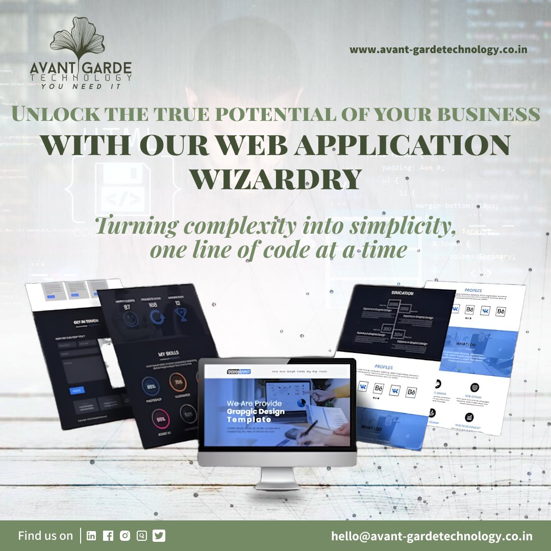 Avantgrade_tech's tweet image. Digital Dreams, Realized: Our Web Applications Bring Your Imagination to Life, One Line of Code at a Time! 💭💻 #DigitalDreams #WebAppInnovation
