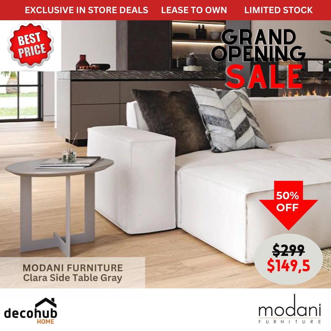 DecohubHome's tweet photo. 🎉 Exciting News, Dallas! Our Modani Outlet is NOW OPEN!🎉
; Opens a new tab
🛋✨ Enjoy UP TO 80% OFF on living, dining, bedroom, office, and outdoor furniture.✅ Local Free Delivery ✅ Flexible Payment Options ✅ Best Quality, Affordable Prices #modanioutlet #grandopeningsales https://t.co/P5Or5B5xq3