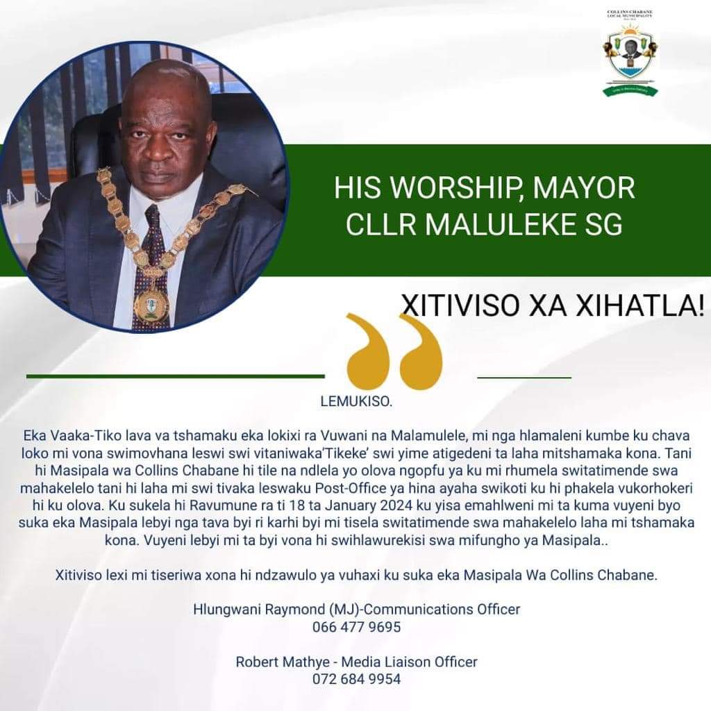 Collins Chabane Local Municipality tweet media