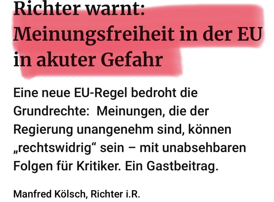 JoanaCotar's tweet image. Der #DSA kommt. Der Digital Service Act gilt am dem 17. Februar 2024.

Was das ist?
Die böse Schwester der Netzwerkdurchsetzungsgesetzes. 

Wer geglaubt hat, das #NetzDG sei Zensur, sollte sich mit dem DSA beschäftigen, den uns die #EU hier aufdrängt. 

Das Recht auf…