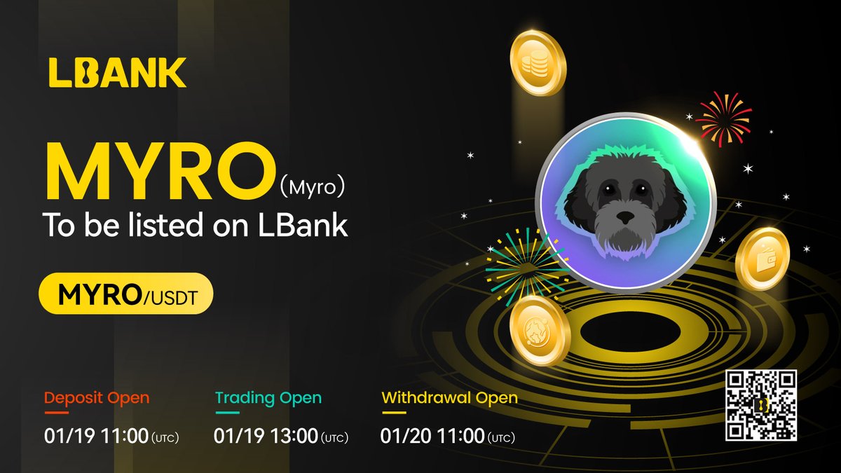 💫 New #listing 🌟 $MYRO (Myro) has been listed on LBank! @MyroSOL 👉Trade here: lbank.com/trade/myro_usd… ❤️ Details: tinyurl.com/yswu762j