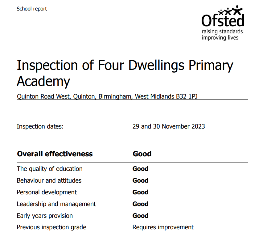 lift_4dwellpri's tweet photo. We are absolutely thrilled and delighted to announce following our recent Ofsted inspection, that we have been graded a GOOD school!  Read the full report here: https://t.co/Y6QLIsFRnO @MrsM_Court @mrsrmurad @AETAcademies @Ofstednews https://t.co/p1pW4ESqMS