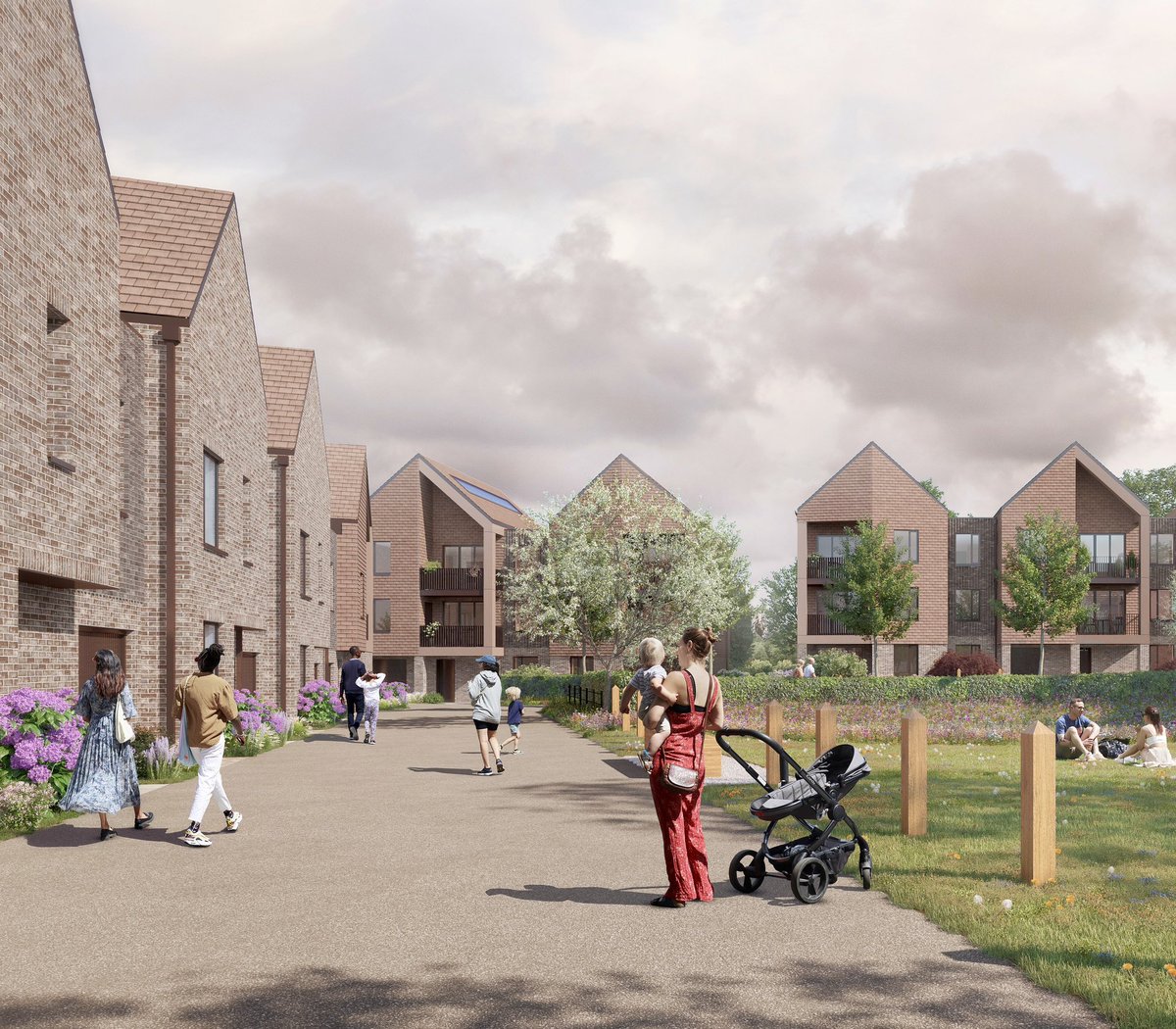 tatehindle's tweet photo. Delighted to receive planning for 38 homes at Forest Drive in Theydon Bois, Essex for Anderson Developments. Distinctive placemaking, landscape &amp; permeability combine to celebrate the existing neighbourhood &amp; wider setting. #HolisticCommunities #WellnessIsABuildingMaterial https://t.co/u3XiYkT09I