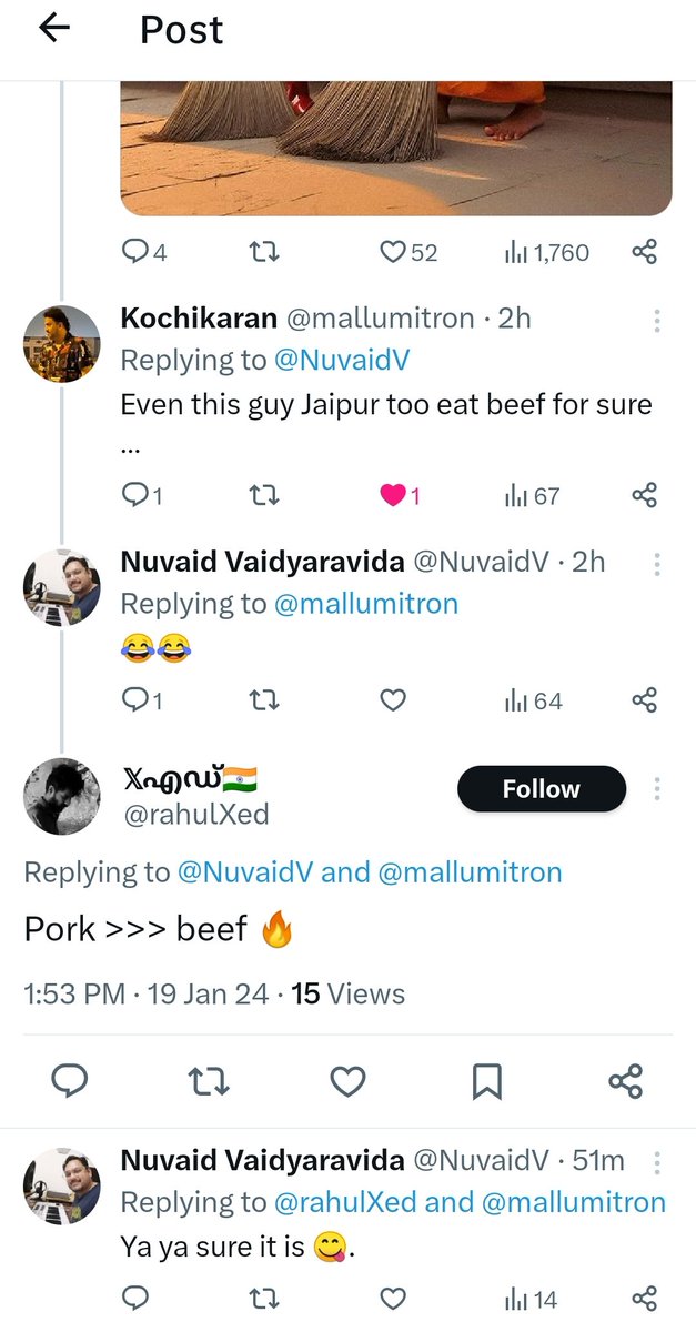 Poor guy expected me to go berserk at the mention of Pork, definitely confused the Sanghi 😂😂.