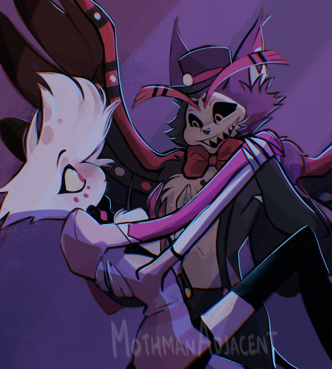 MothMommyy's tweet photo. Both screaming and crying about the first 4 episodes of #HazbinHotel I’ve been listening to the #Huskerdust song on repeat since last night 😭 #hazbinhotel #HazbinHotelAngelDust #HazbinHotelHusk #HazbinHotelFanart https://t.co/Cqht3Nw5qM
