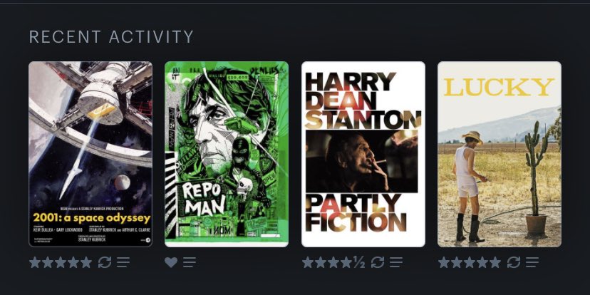 philipmarinello's tweet photo. Happy #LetterboxdFriday y’all!
Haha, my #LastFourWatched were all podcast related! 🎙️
Prepping for what was a GREAT conversation with @MrJCLynch on LUCKY & excited it’s finally time for @70mmpod to cover 2001 https://t.co/OKk8L3BQf7