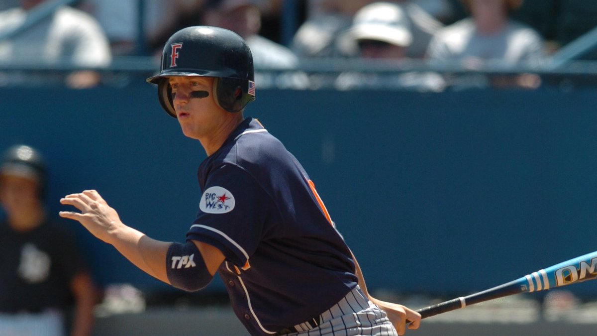 FullertonBSB's tweet photo. Mr. Consistent from Los Alamitos HS. Ronnie Prettyman was a .332 hitter over 3 seasons with the Titans. The 3x All Big-West selection and stellar defender had 51 2B’s, 11 3B’s, 11 HR’s, and 41 SBs during his time as a Titan. https://t.co/xpLmrGWfdA