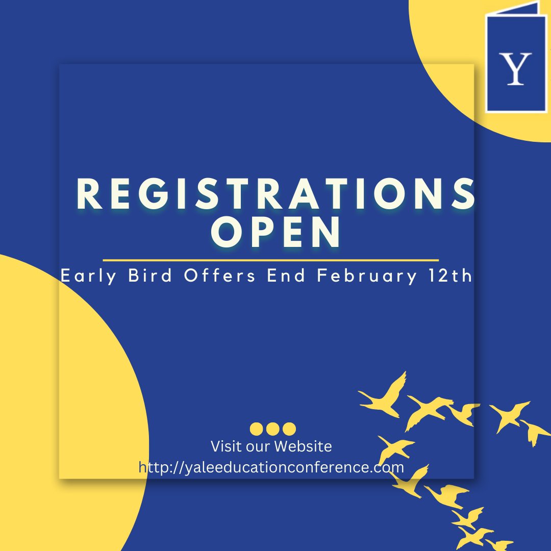 Early bird registration is now open for the Yale Education Leadership Conference! 

Head to: yaleeducationconference.com now to check out our latest schedule, panel details, and more.

#yale #education
