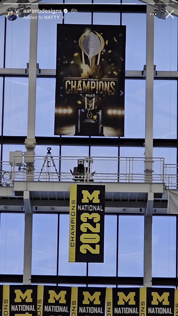 BradGalli's tweet photo. Michigan added new banners to its football facility 🏆 https://t.co/WEaspJw3ua
