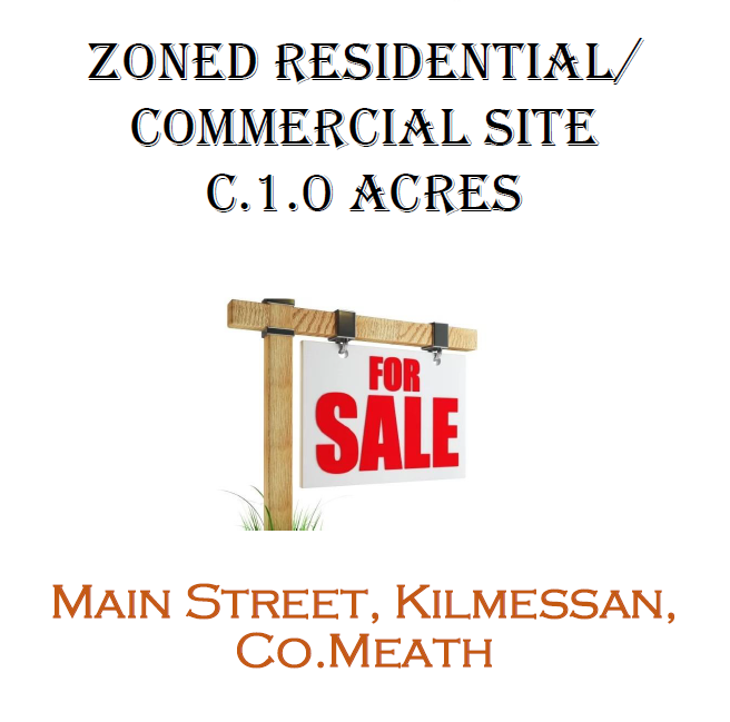 NEW TO THE MARKET
c.1.0 Acre Site in the heart of the vibrant village of Kilmessan in County Meath

Located only 30km from Dublin, this zoned site offers superb potential for several uses, including Residential & Commercial properties.

#ZonedSite
#Kilmessan
#CountyMeath