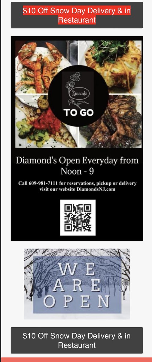 DiamondsFood's tweet photo. https://t.co/6TBIfPN7Av   609-981-7111 https://t.co/gGovCxDlcw