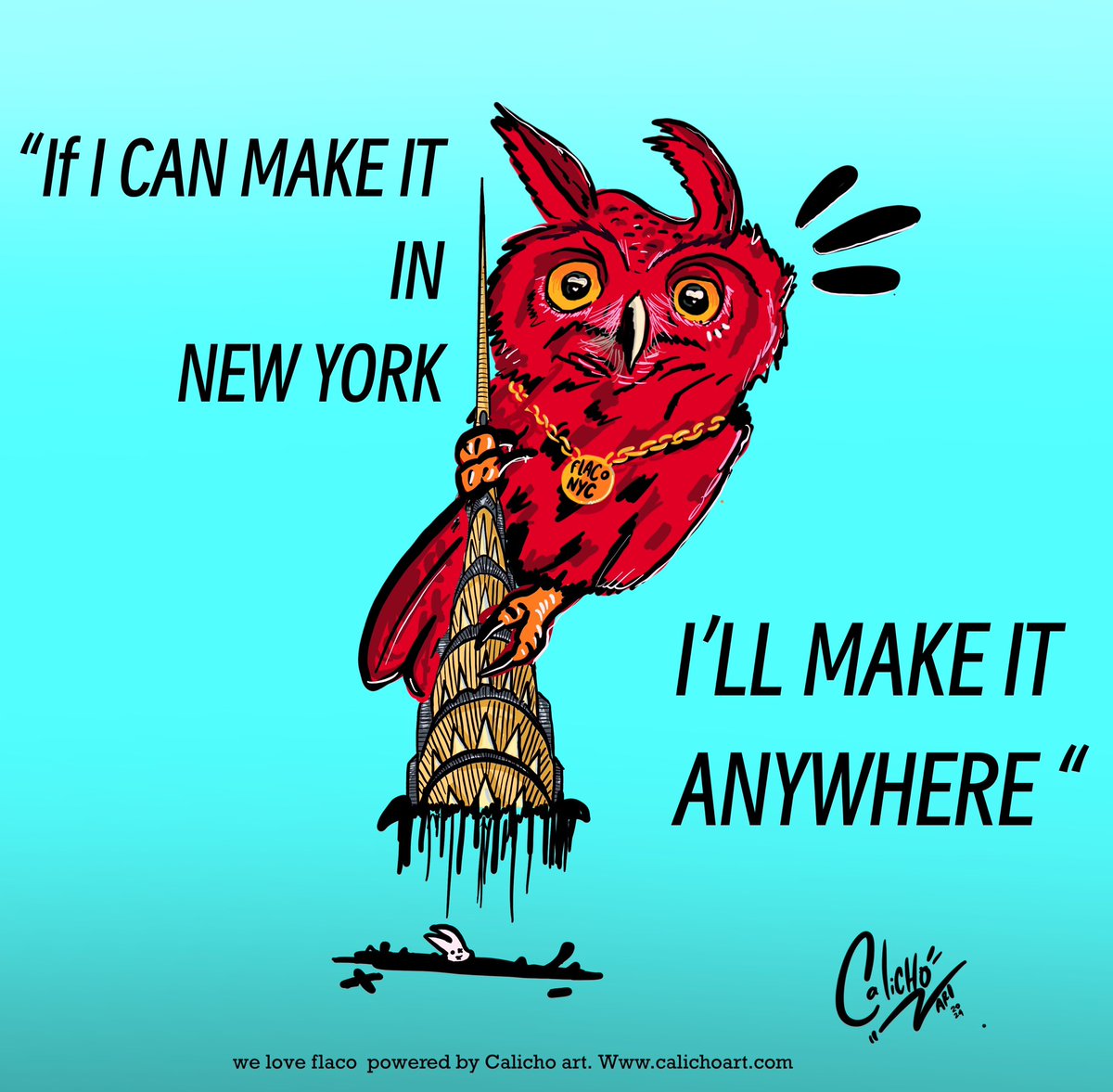 “If I can make it in New York, I’ll make it anywhere “ @flaco_theowl @BirdCentralPark #birdcpp #BirdsOfTwitter #centralpark #newyorker #NewYorkCity