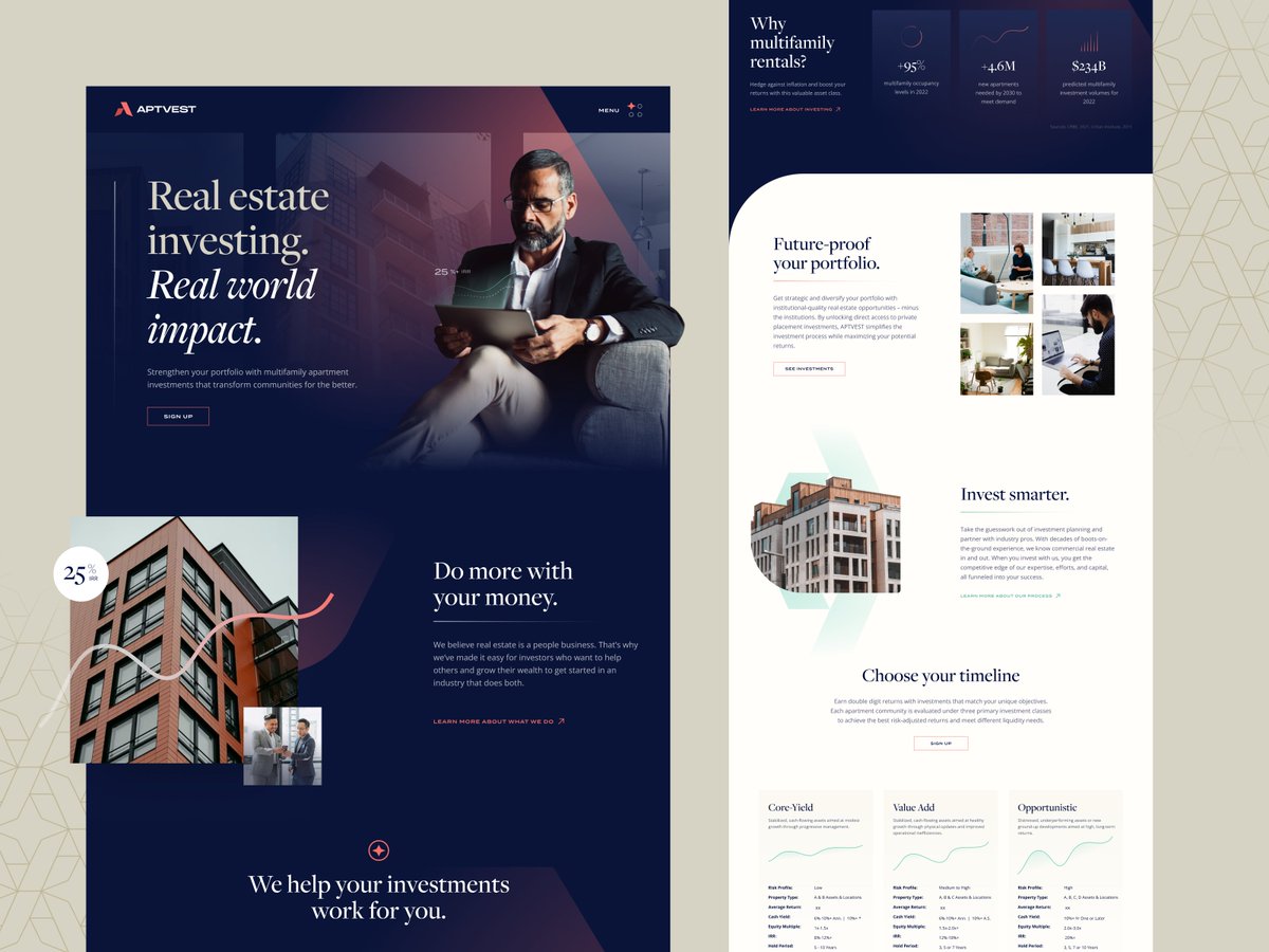 08. 

Homepage design for AptVest. This was one of my favorite projects while at Unfold. 
#daretoshare24