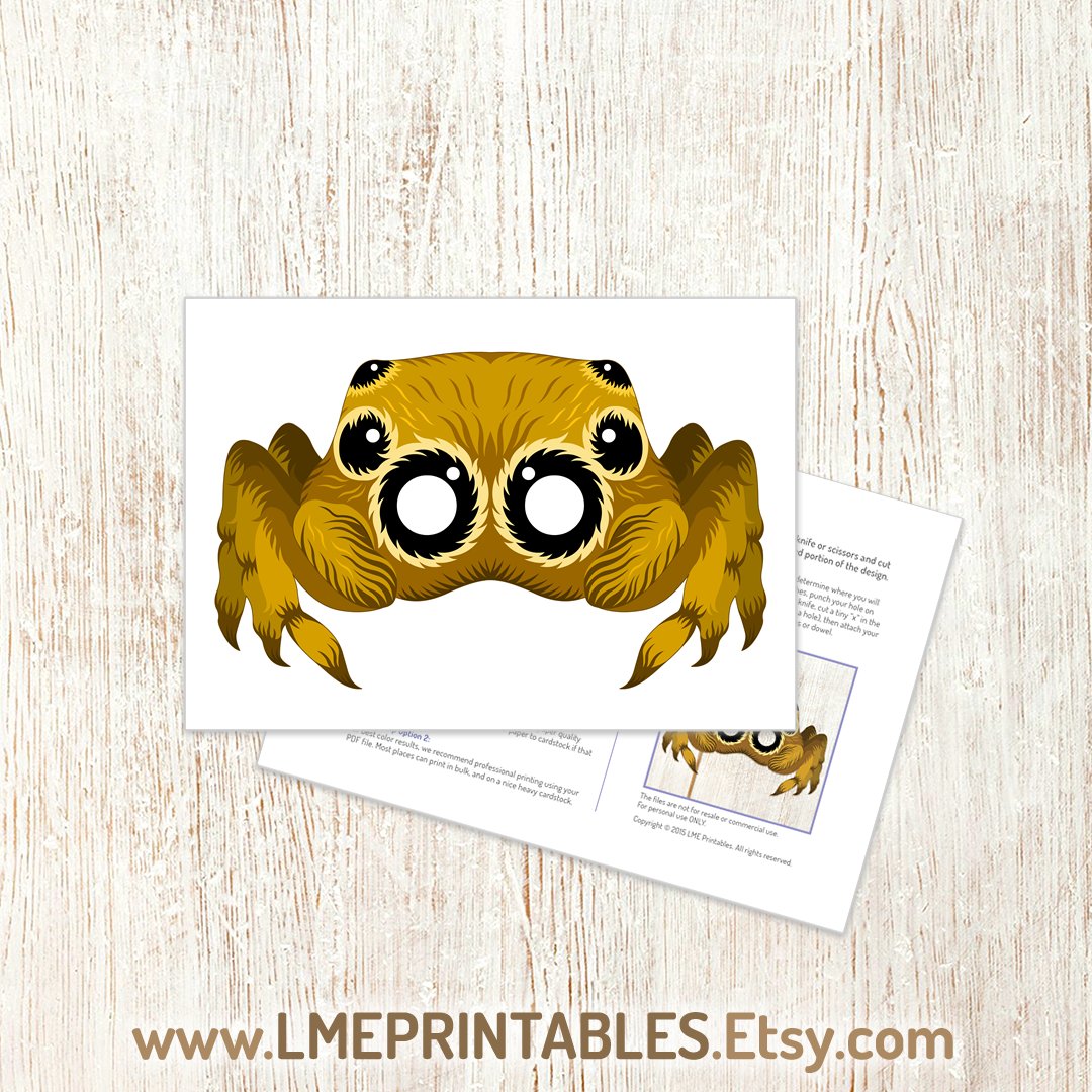 lmeprintables's tweet photo. Tarantula Spider Mask Printable Halloween Jumping Bug Animal DIY Costume Carnival Adult Kid Birthday Party Favor Game Photo Booth Masquerade https://t.co/fJGUTw9Qvd via @Etsy #spidermask #tarantulamask #tarantulacostume #spidercostume #animalmasks #bugmask #masksforkids #carnival https://t.co/AvYM5lqiao
