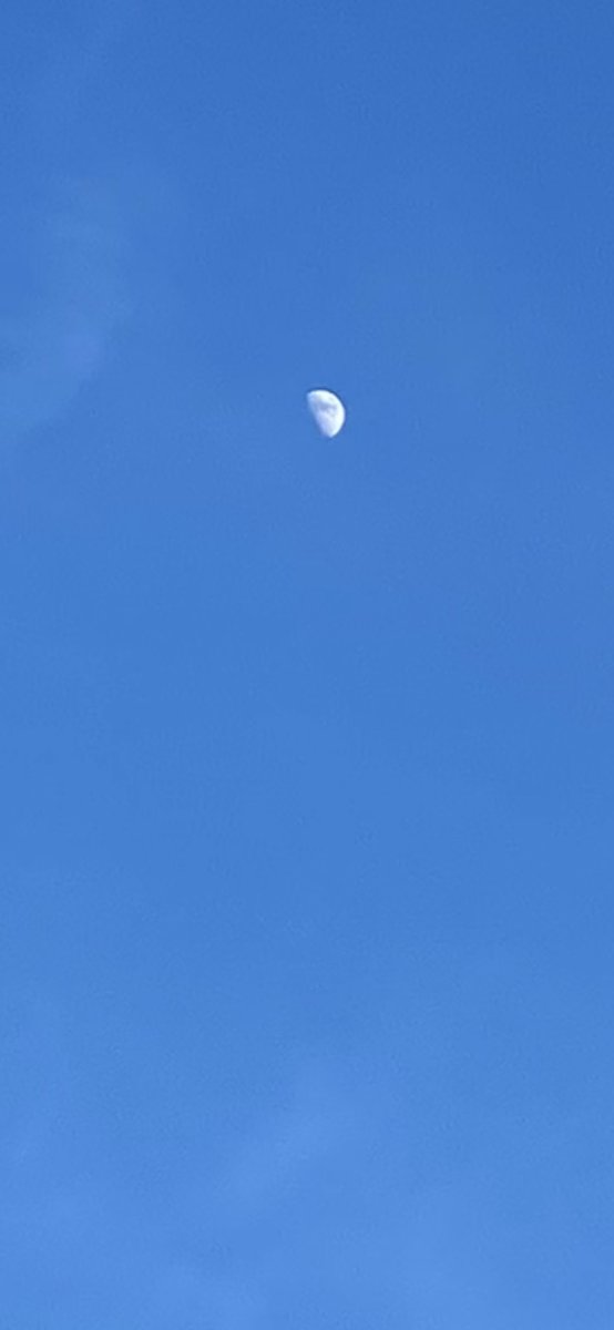 Beautiful Winter’s Day Moon (over Torbaydos, UK).