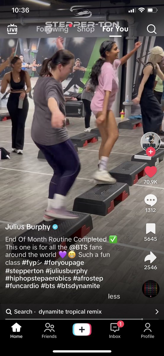 not_7_with_yoo's tweet photo. Every single time someone posts something about BTS you will see bitter kpoppies in the comments wishing their faves could be included in the conversation. Let them do their fun Dynamite workout in peace 🙄 like they didn’t even hashtag Kpop https://t.co/2I3G0xaypd