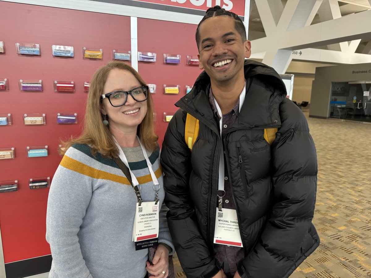 ILA Executive Director Cyndi Robinson is currently at #LibLearnX24 in Baltimore, along with other ILA staff. Guess who she bumped into? @mychal3ts!