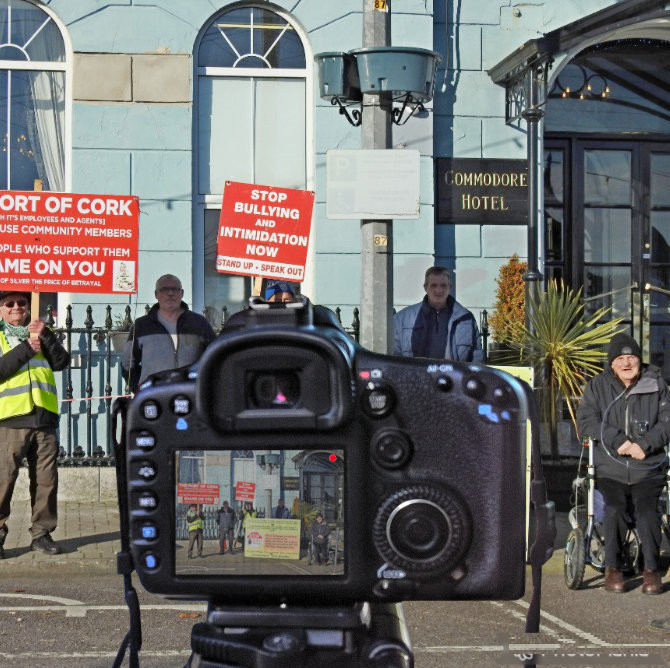 SaveCobh's tweet photo. @PortofCork You forgot to say when using  " side paths for walking, " that we at @PortofCork can and do bully/ abuse people, to make them feel unsafe and frightened while walking. We like to feel in total control of all people always. https://t.co/lKR4YikVUX