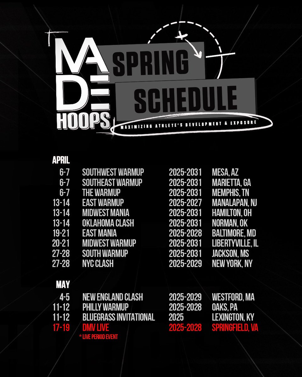 madehoops's tweet photo. MADE Hoops and Marquee Hoops are MERGING! A new era in grassroots basketball is upon us in a groundbreaking move that brings two powerhouse event operators in the basketball space together under one organization. The goal remains the same: Maximize ALL Athletes’ Development & Exposure! 📈 

Swipe ➡️ to see a first glance look at our 2024 Spring/Summer Event Schedule!🗓️

https://t.co/qjpAs9uMKC