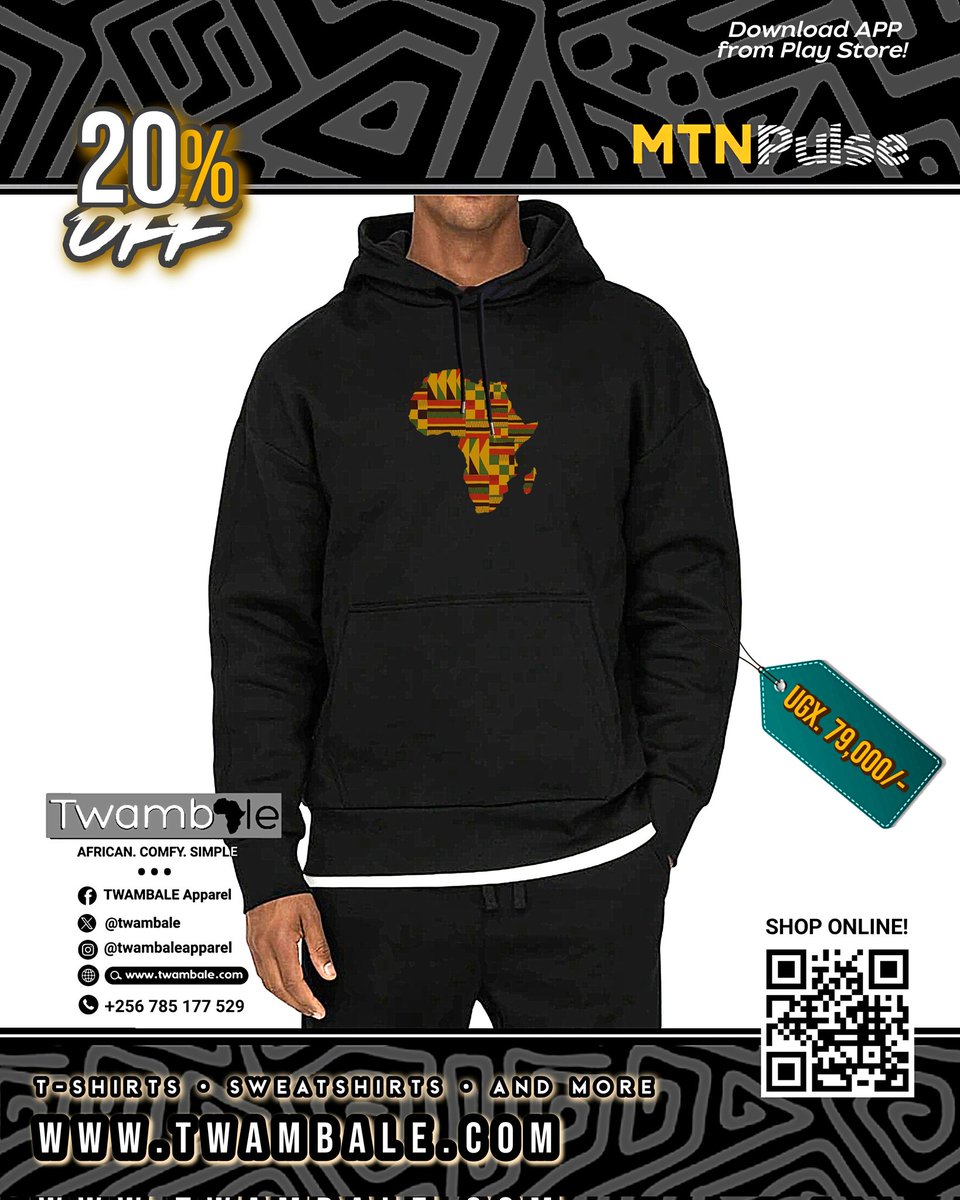 twambale's tweet photo. Fuego! Afro-Style!  🔥

@ UGX.79,000/- ONLY

#Discount 20% OFF with #MTNPulse @mtnug 

Get the MTN PULSE APP from the App Store.

+ Select DEALS
+ Select GLAM
+ Select TWAMBALE
+ Share Code With Us

WhatsApp; +256 785 177529

#BossLifeOnABudget #AfricanComfySimple #Africa #Uganda https://t.co/YkL3vwuVYE