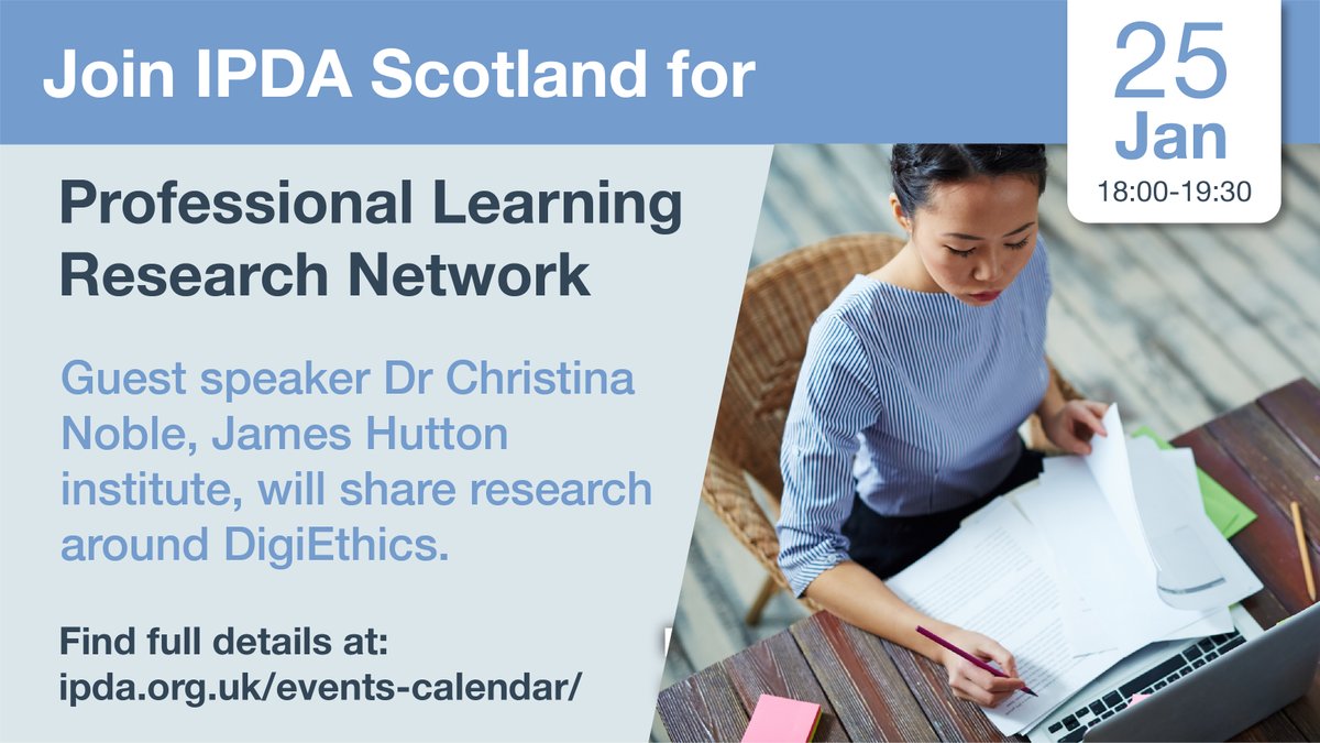 Register for the @ScotlandIpda first Research Network meeting of the year with @CNoble_research. Find full details and register: ipda.org.uk/25-january-202…