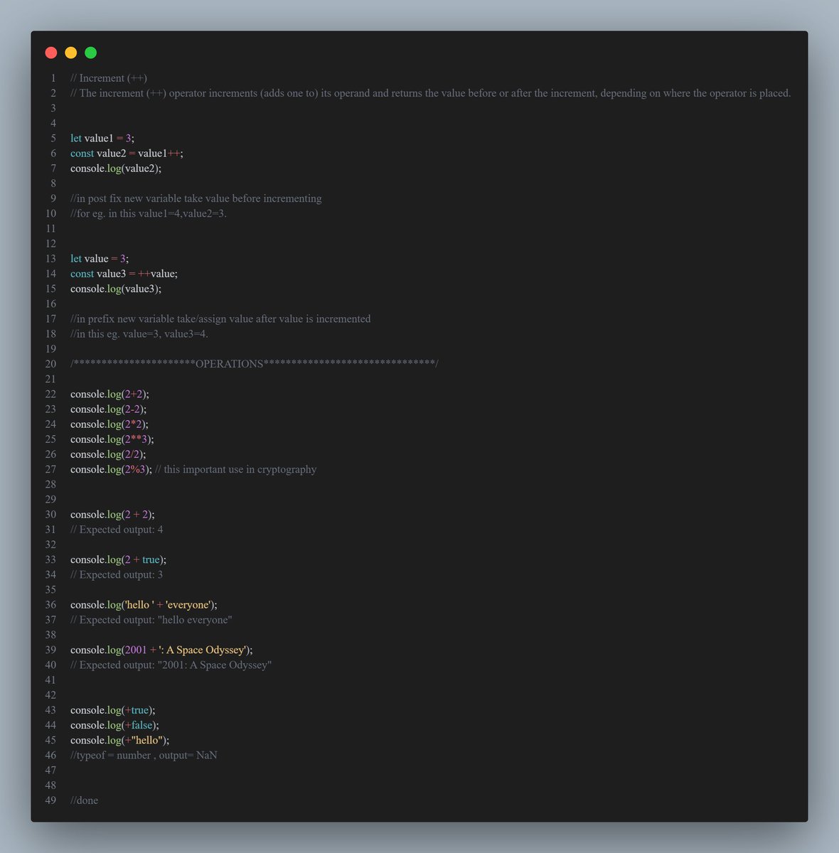 Nandan_one30's tweet image. 🚀 Day 3 of #100DaysOfCode and #100DaysOfJavascript 🚀
#javascript #webdeveloper 
Today&apos;s focus: Conversions, Strings, and Numbers! 💡