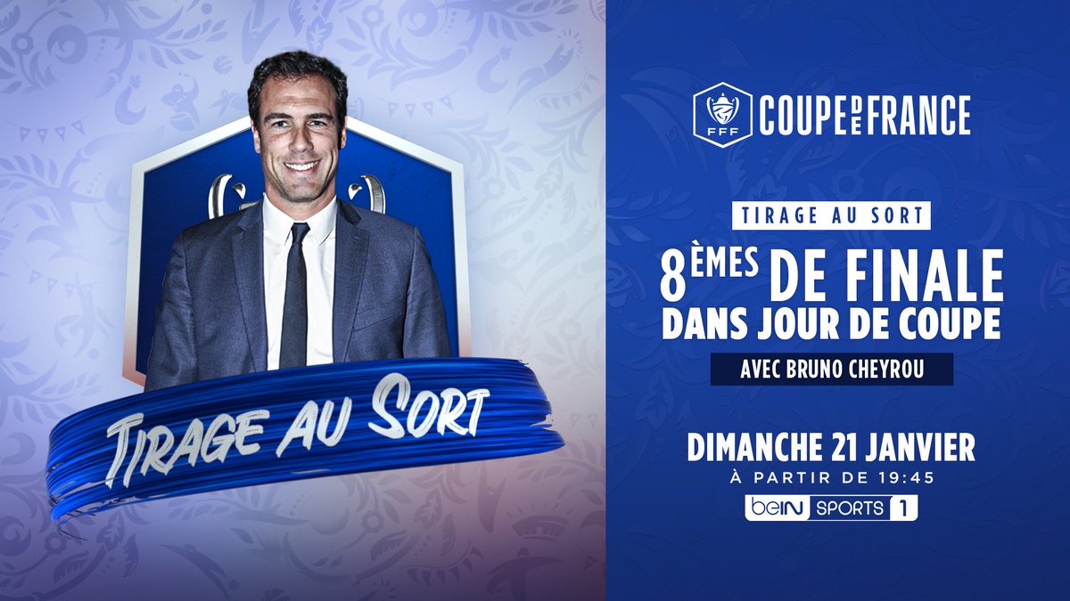 🚨Dimanche en direct sur ⁦<a href="/beinsports_FR/">beIN SPORTS</a>⁩ tirage au sort des 8e de finale de la ⁦@coupedefrance⁩ ⁦<a href="/barthemmanuel/">Emmanuel Barth</a>⁩ ⁦<a href="/pguillou42/">GUILLOU Patrick</a>⁩ ⁦<a href="/francois_rab/">François Rabiller</a>⁩