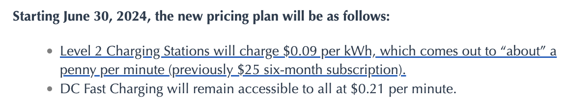 New pricing announced for @austinenergy 'Plug-in-EVerywhere' program (cute name). This is still unbelievably cheap public charging. Unfortunately, it's all @ChargePointnet chargers - no @TeslaCharging, as far as I know.