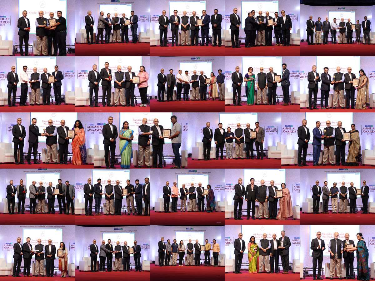 MCCIA_Pune's tweet image. 🌟Hosting our 76th Annual Awards Ceremony fills us at @MCCIA_Pune with honour and delight.

Twenty-four #entrepreneurs and companies were awarded for outstanding achievements across ten categories: #innovation, new products, #entrepreneurship, #defense production by #MSME units,…