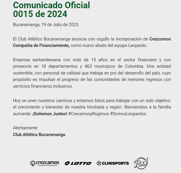 CaracolBga's tweet photo. #Deportes | Atlético Bucaramanga anunció la alianza con una nueva empresa santandereana. https://t.co/zLAahHgUU8