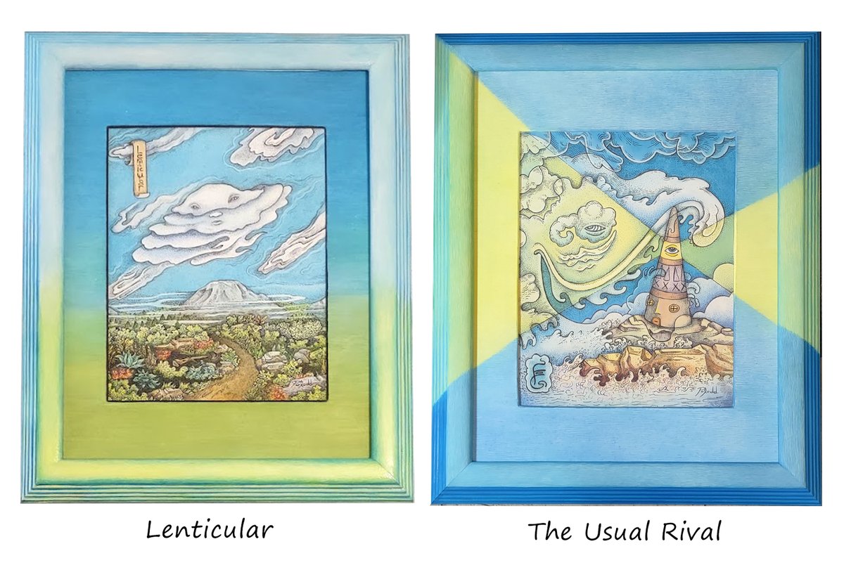 poxodd's tweet image. Finally finished off some painted frames for these two and put them up for sale on eBay. ebay.com/str/poxodd/Ori…