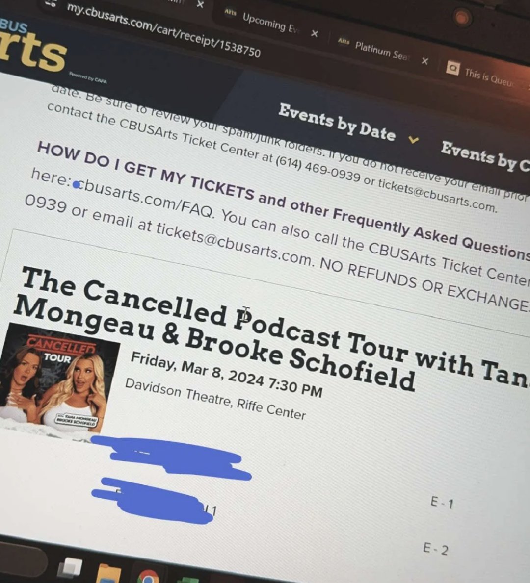 StephWeber19's tweet image. VIP Tickets are ours! Can't wait for this chaos to happen in person! So excited to go with my bestie @TyJHatfield 🥰  @tanamongeau #CancelledPodcast #ColumbusOH #VIPTickets
