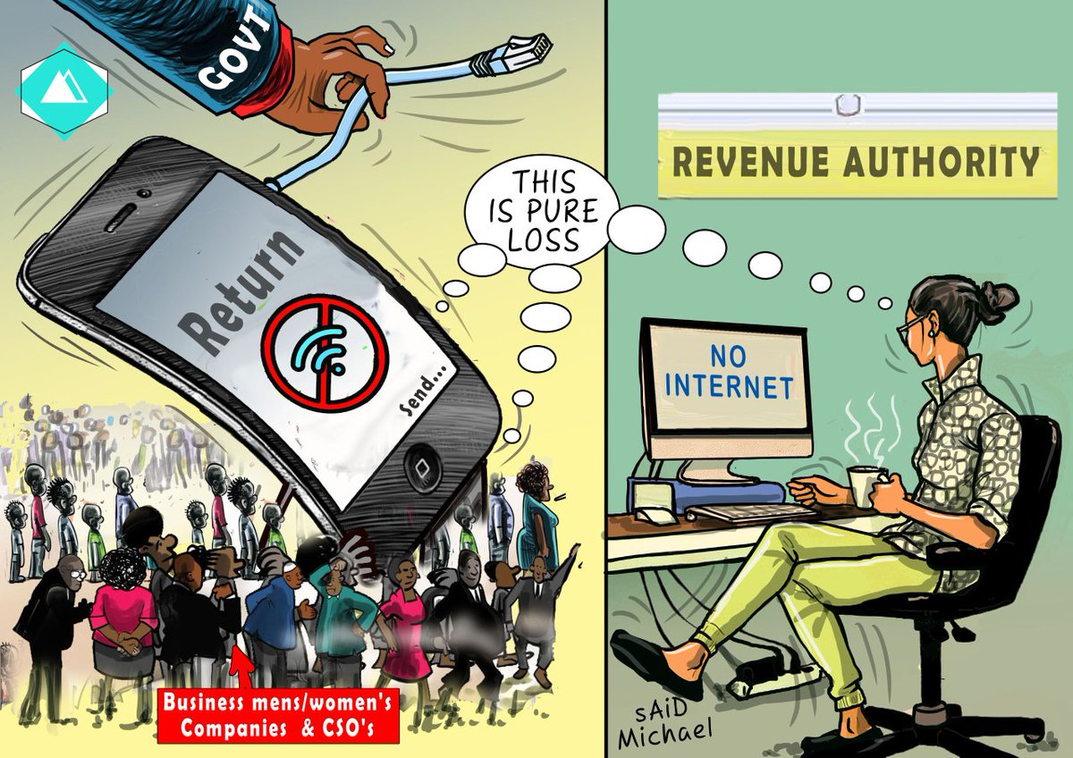 1/2. #Internetshutdowns affect the government's economy due to the Revenue authorities' inability to collect funds derived from tax filing returns from taxpayers. #KeepItOn #Usizime