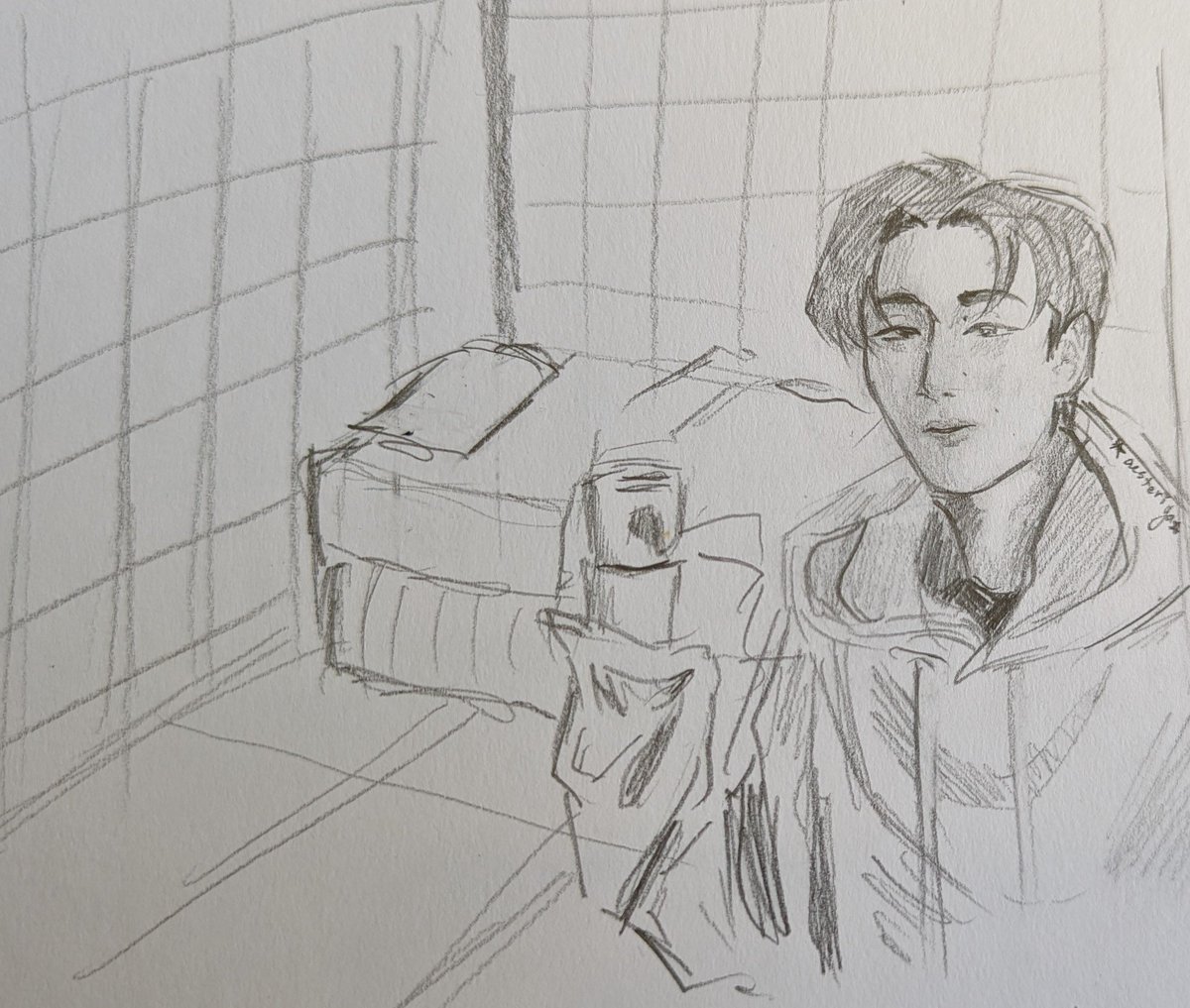 aesteriya's tweet photo. San when he finds out about #satosan
#ateezfanart #CHOISAN #ATEEZ https://t.co/8o0WGzoYi4