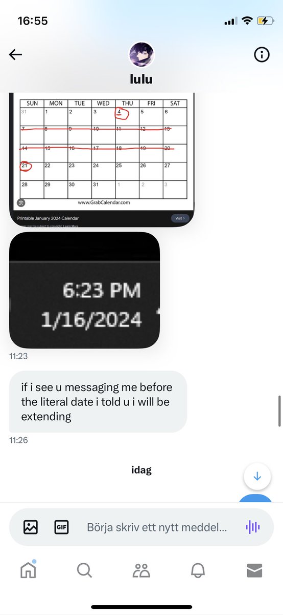 I bought a unique ident I got an ident that he has made 3 times earlier just with a different color and then when I ask him to change a few things he says that I should wait 2 weeks and when I dm him he gives me warnings 
and says that I can’t dm him 

<a href="/luluvfxx/">lulu</a>