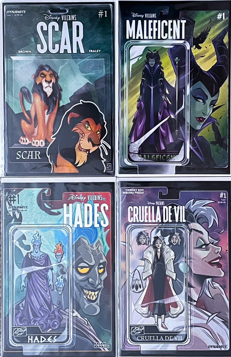 The Dynamite Comics Disney Villains action figure variant covers are pretty wicked. I wish they were real figures. #DynamiteComics #DisneyVillains