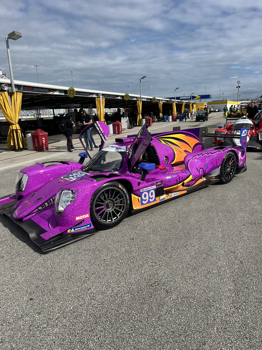 AORacingUSA's tweet photo. Are you ready to Rawr? We are! Spike and Rexy are headed to pit lane for the first test session of the 2024 @IMSA season!

⏱️: https://t.co/ac6bUD1NpF
#Roar24 https://t.co/8Qh2f7giLE