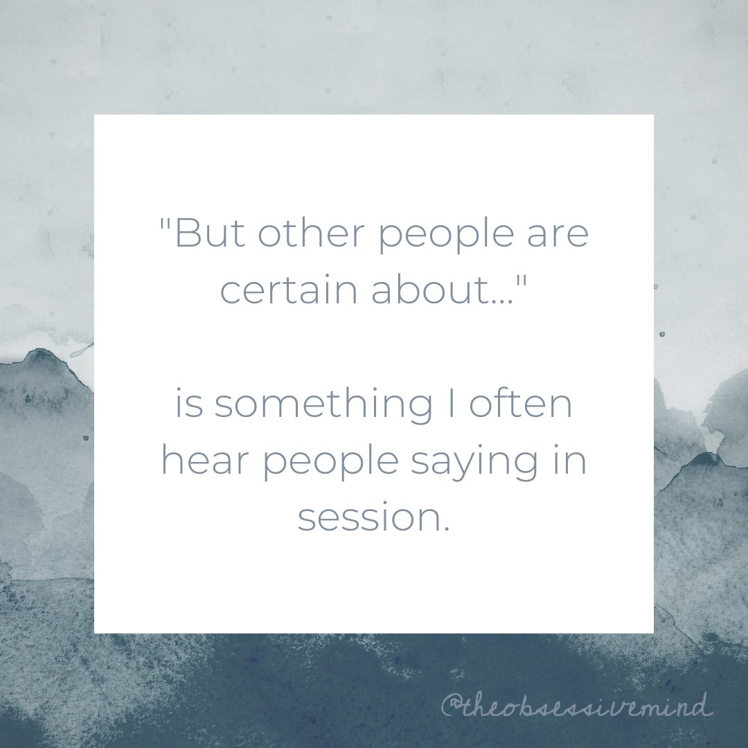 obsessive_mind's tweet image. If you happen to be bothered by some kind of uncertainty, you can&apos;t make yourself unbothered. You can, however, learn to drop all the attempts to resolve it, which will make you better at living with uncertainty.⁠
⁠
#ocd #ocdtherapy #ocdhelp #ocdlife #ocdrelief #ocdproblems