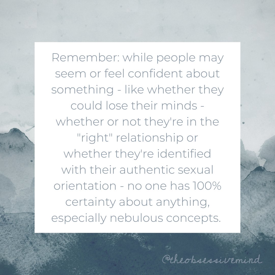 obsessive_mind's tweet image. If you happen to be bothered by some kind of uncertainty, you can&apos;t make yourself unbothered. You can, however, learn to drop all the attempts to resolve it, which will make you better at living with uncertainty.⁠
⁠
#ocd #ocdtherapy #ocdhelp #ocdlife #ocdrelief #ocdproblems