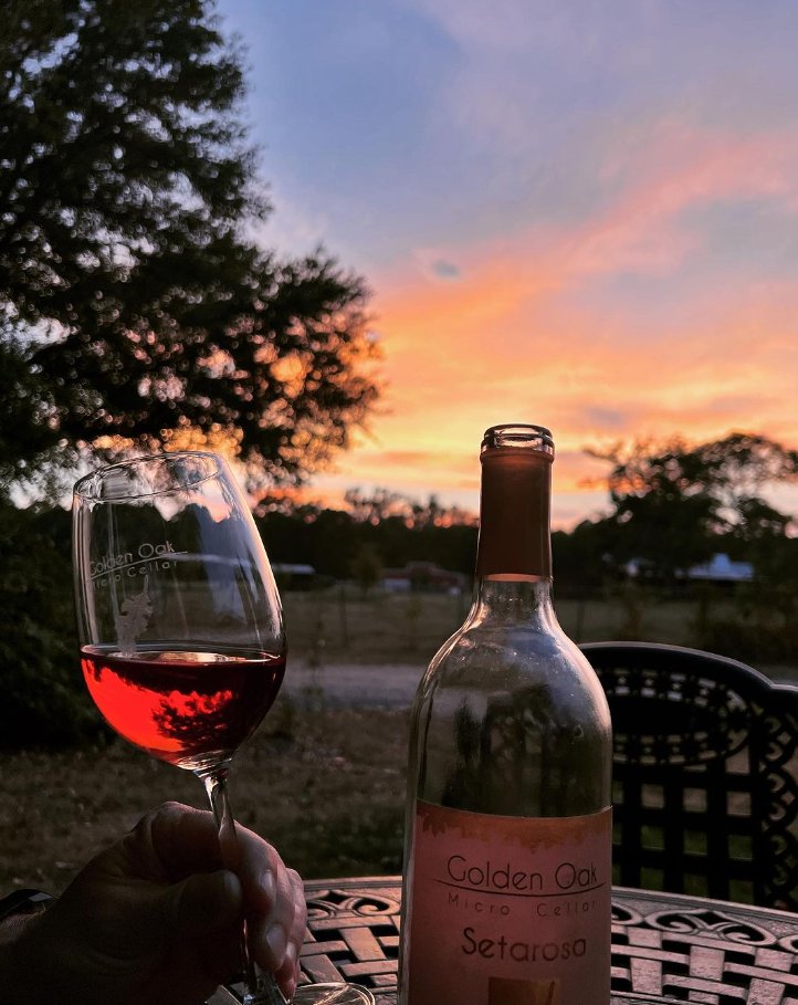 Come visit Golden Oak Micro Cellar, the family-owned neighborhood Winery & Vineyard located in nearby New Waverly! Their hands-on wine-making practice from harvest to bottle provides a unique and friendly experience. #VisitHuntsvilleTX #TXWine #TXWinery #Wine #Winery