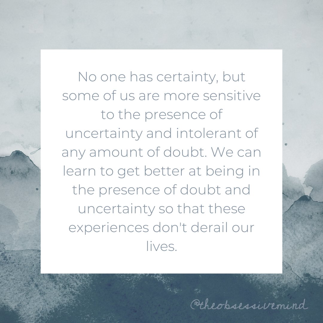 obsessive_mind's tweet image. If you happen to be bothered by some kind of uncertainty, you can&apos;t make yourself unbothered. You can, however, learn to drop all the attempts to resolve it, which will make you better at living with uncertainty.⁠
⁠
#ocd #ocdtherapy #ocdhelp #ocdlife #ocdrelief #ocdproblems