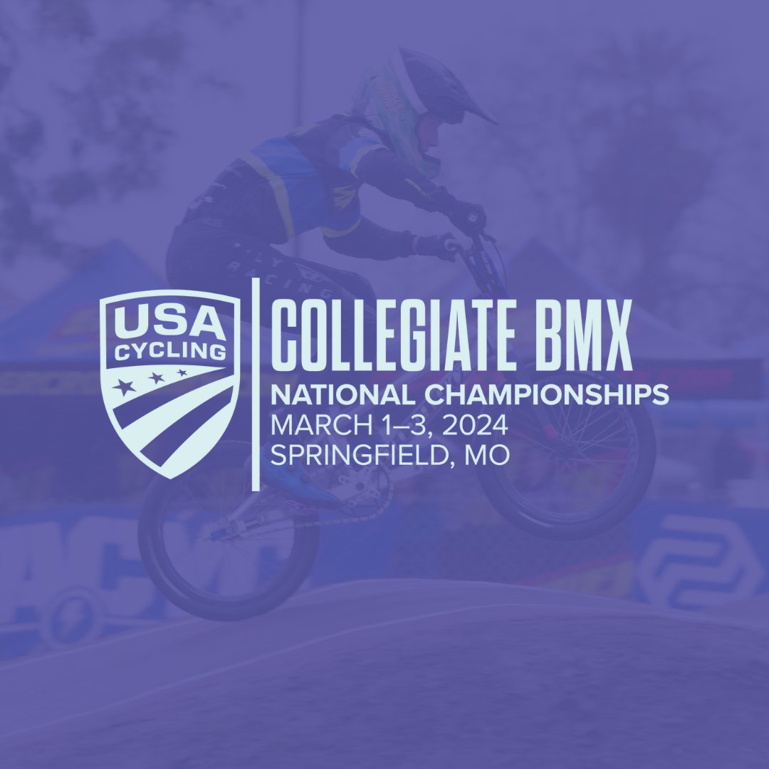Registration is open for the 2024 USA Cycling Collegiate BMX National Championships. 🇺🇸 Learn more and register now: usabmx.com/site/bmx_races… cc: @usabmx